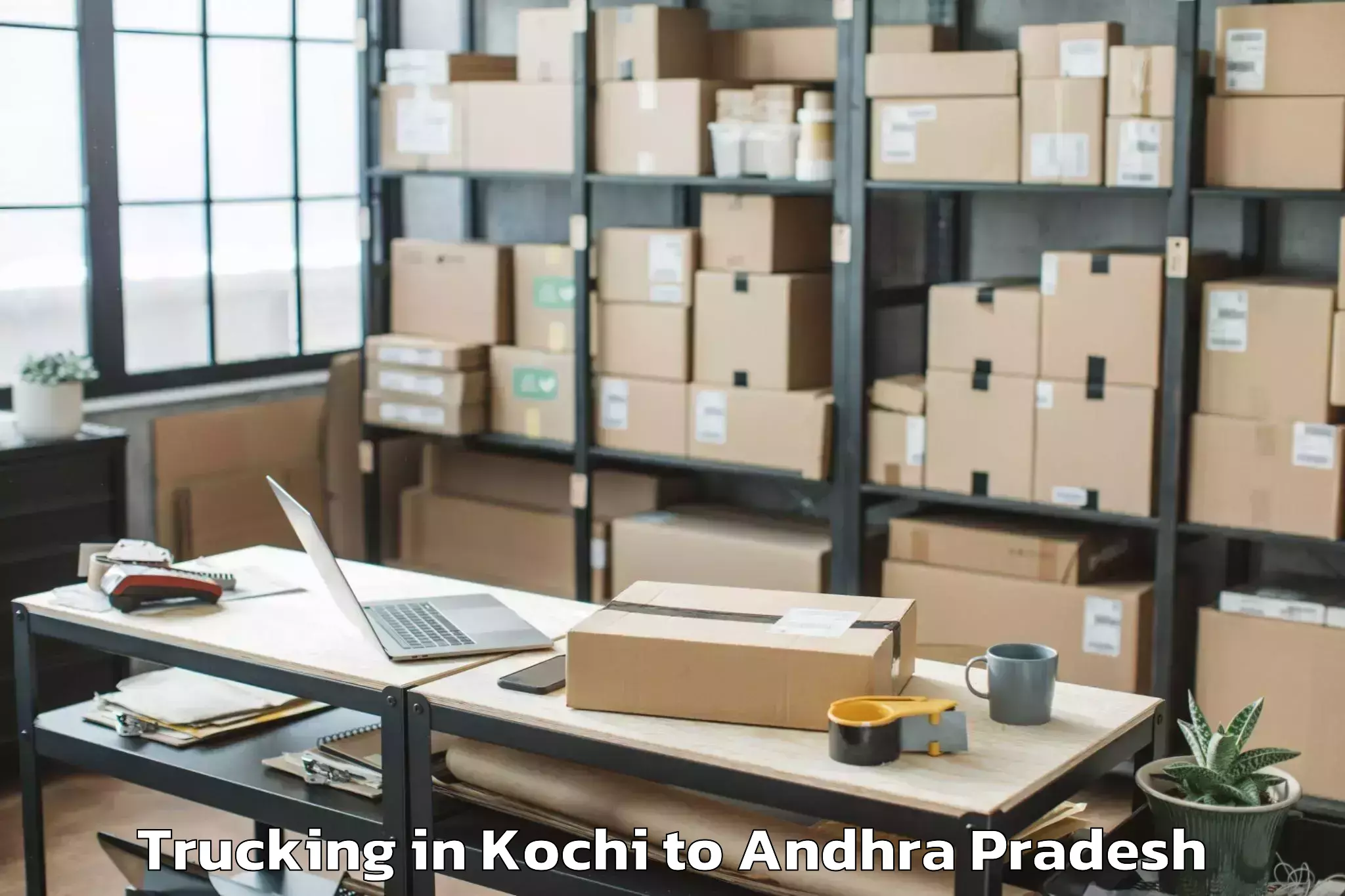 Top Kochi to Sathyavedu Trucking Available